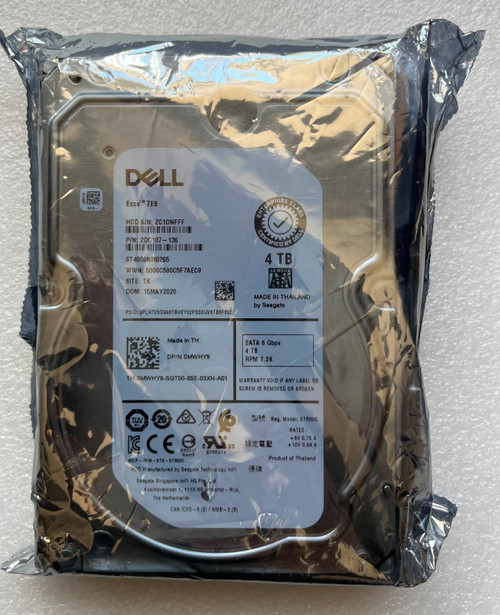 MWHY9 DELL 4TB 7.2K 6GBPS 3.5" SATA HARD DRIVE SEAGATE ST4000NM0265 0MWHY9