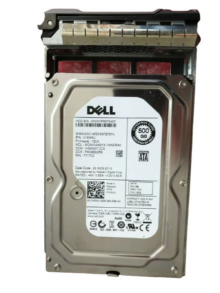 Dell 01KWKJ WD WD5003ABYX 3.5" 500GB 7200RPM SATA Hard Disk Drive with Tray X968D