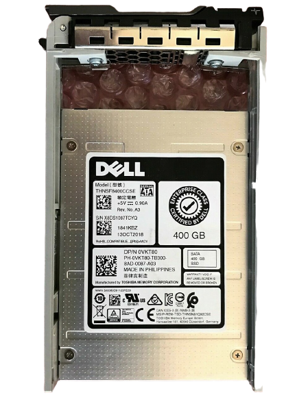 Dell 400GB TOSHIBA SATA 2.5 SFF THNSF8400CC 6G SSD HDD Internal Hard Disk Drive, 0VKT80 R720 MIXED USE