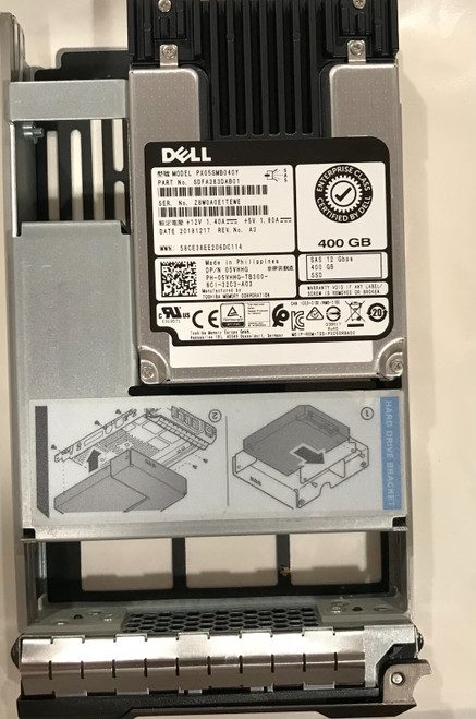 5VHHG DELL TOSHIBA PX05SMB040Y 400GB SAS 3.5in MLC SSD R720 R730 T430 05VHHG