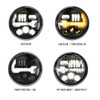 J.W. Speaker 12V DOT LED High/Low Beam Heated Headlight w/ Built In Turn Signal - Black - 2 Light Kit