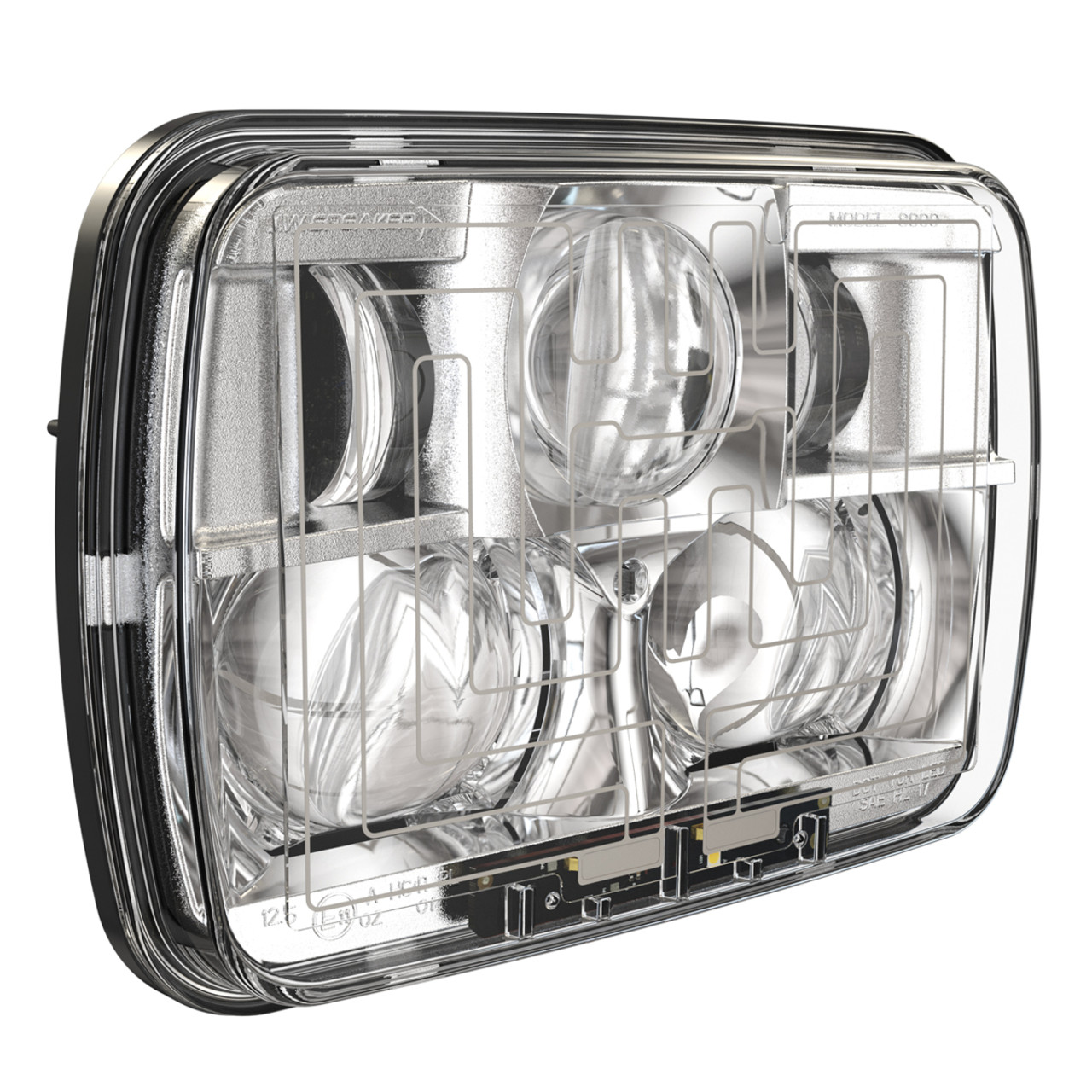 J.W. Speaker 12-24V DOT/ECE LED RHT High & Low Beam Heated Headlight - Single Light, Model 8910 Evolution 2