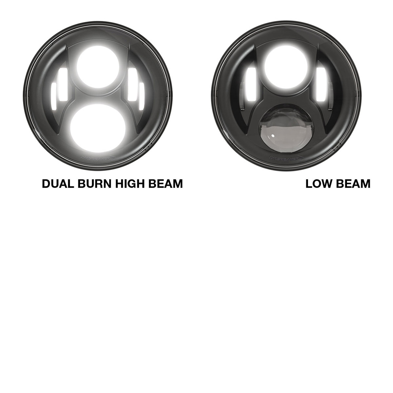 J.W. Speaker 12-24V DOT/ECE RHT/LHT LED High & Low Beam Headlights - Model 8700 Evo 2 Dual Burn