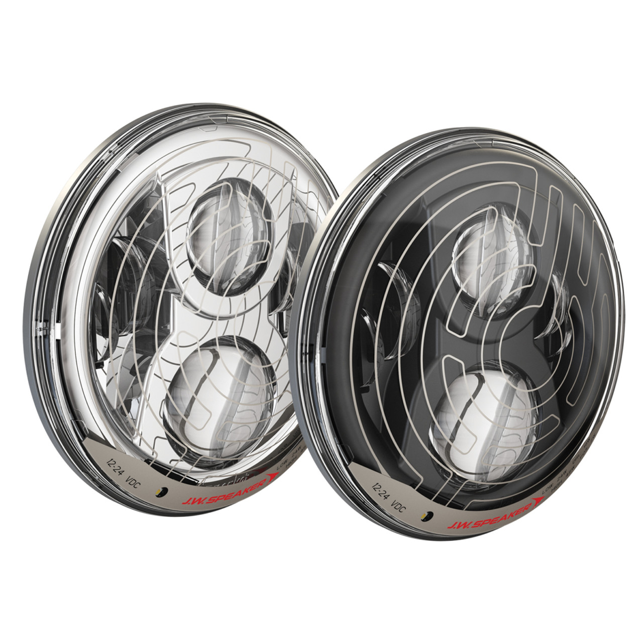 J.W. Speaker 12-24V DOT/ECE RHT/LHT LED High & Low Beam Headlights - Model 8700 Evo 2 Dual Burn