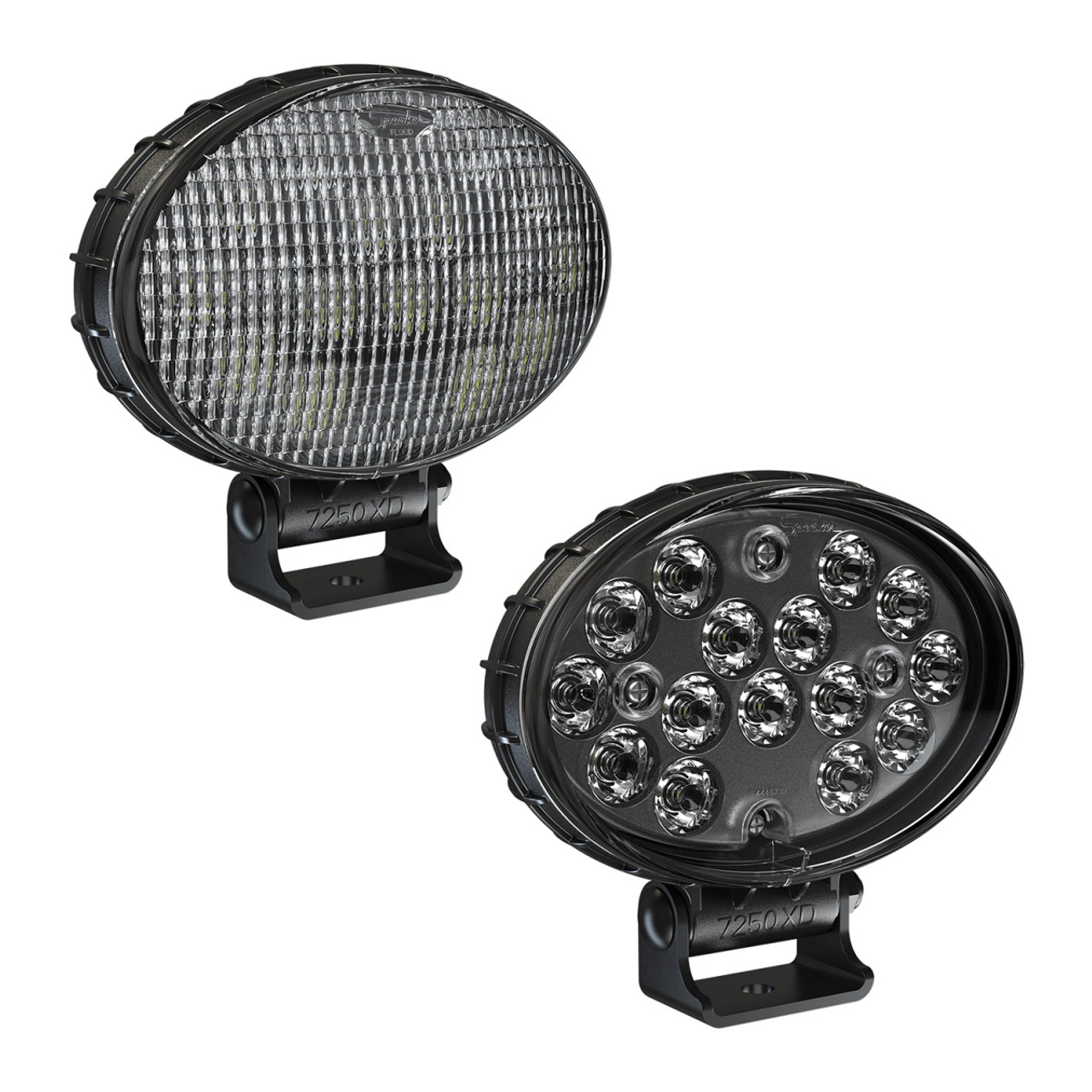 J.W. Speaker 12-24V LED Oval Work Light & Pedestal Mount - Model 7250 XD