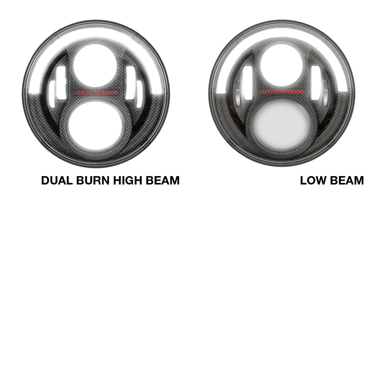 J.W. Speaker 12V DOT/ECE High & Low Beam Headlights (2 light kit) - Model 8700 Evolution J2