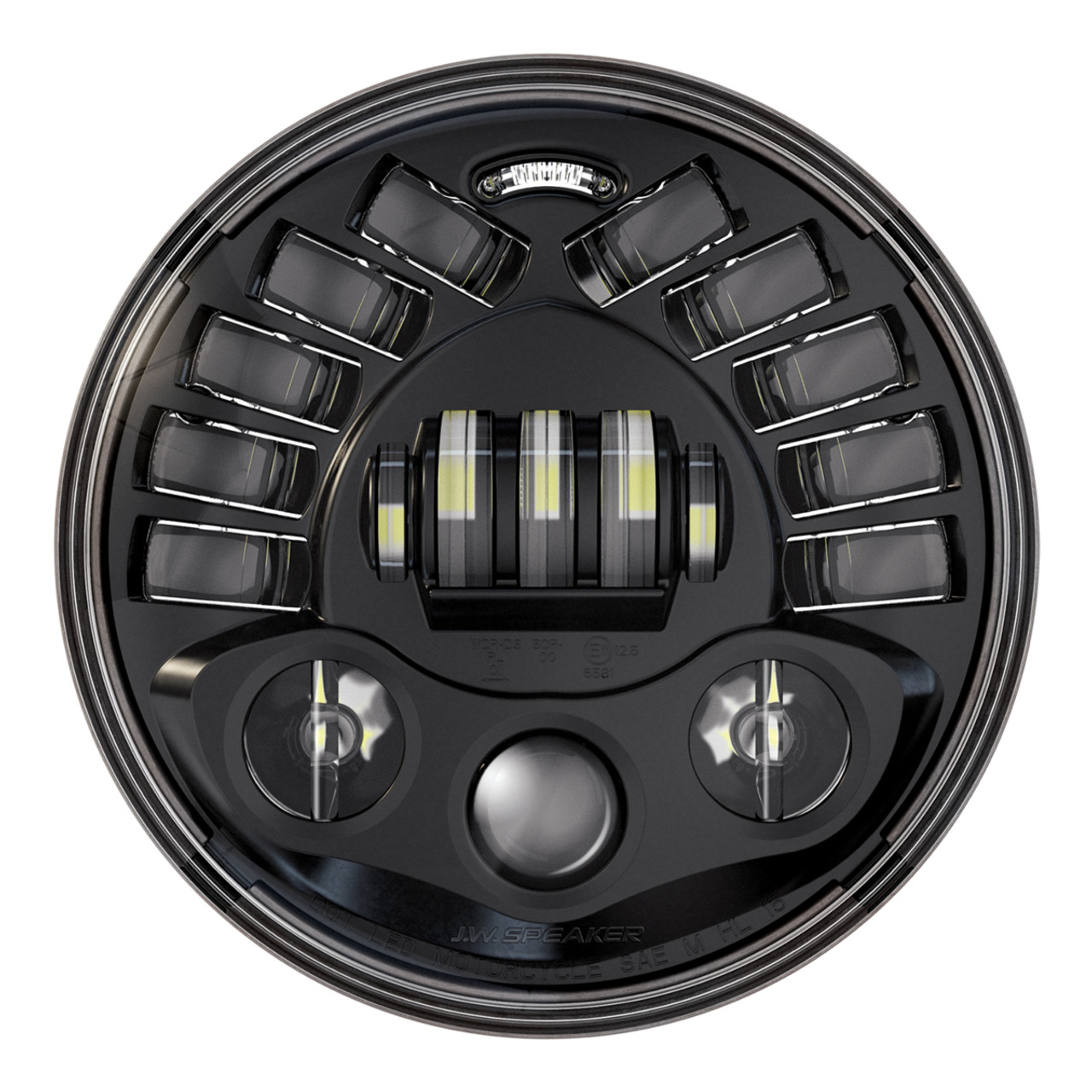 J.W. Speaker 8790 7" Round LED Motorcycle Headlight. Adaptive 2