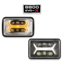 Model 8800 EVO-X Headlight
4″×6″ LED headlight delivering daylight level, street legal visibility with 5 in 1 functions for broad on road applications.