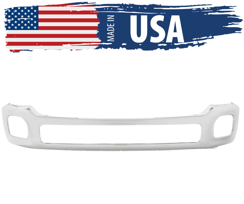 2011-2016 Ford Super Duty Front Chrome Bumper, fits 2011-2016 Ford F-250, F-350, and F-450 Super Duty trucks.