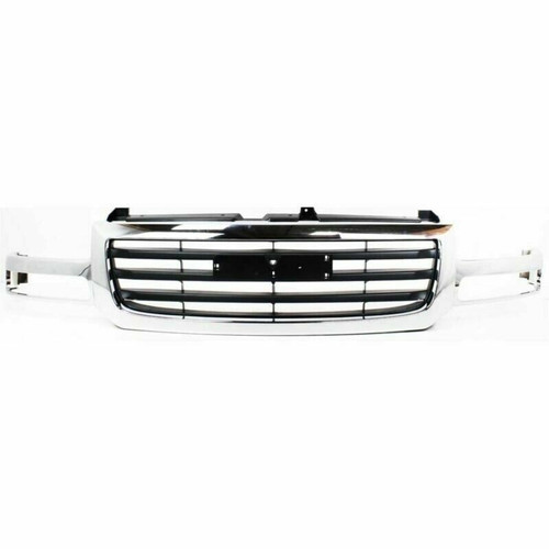 Chrome With Black Grille For 2003-2006 GMC Sierra 1500