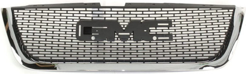 Front Grille For 2007-2012 GMC Acadia Chrome Shell With Black Insert Without Denali
