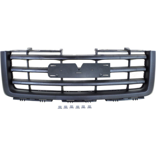 Black Textured Front Grille For 2007-2013 GMC Sierra 1500