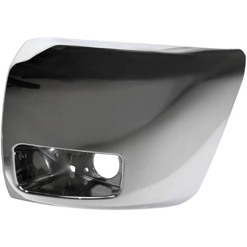 Front Driver Side Bumper End Cap For 2007-2013 Chevrolet Silverado Chrome With Fog Lamps