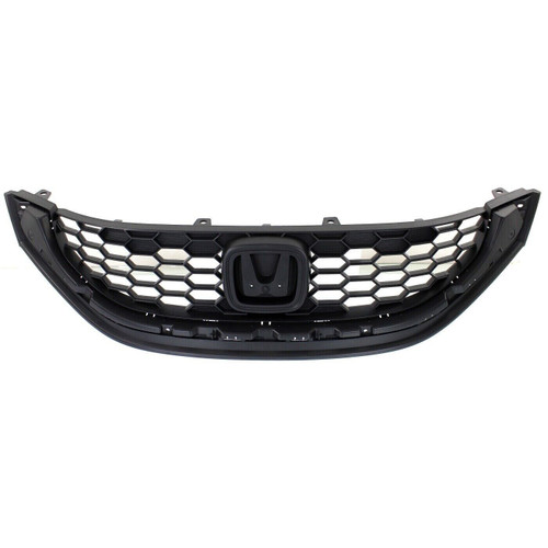 Black Front Grille For 2013-2015 Honda Civic 4-Door Sedan Black Front Grille For 2013-2015 Honda Civic 4-Door Sedan