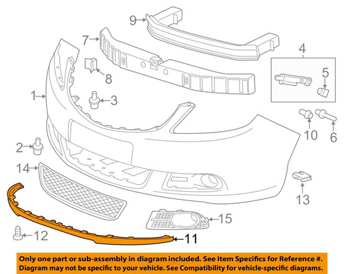 Front Bumper Deflector For 2012-2016 Buick Verano