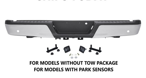 Complete Chrome Rear Bumper Assembly For 2015-2020 Ford F-150