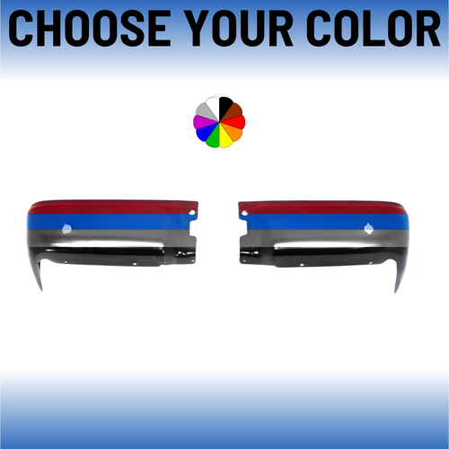 Rear Bumper End Set For 2009-2014 Ford F-150 With Sensor Holes