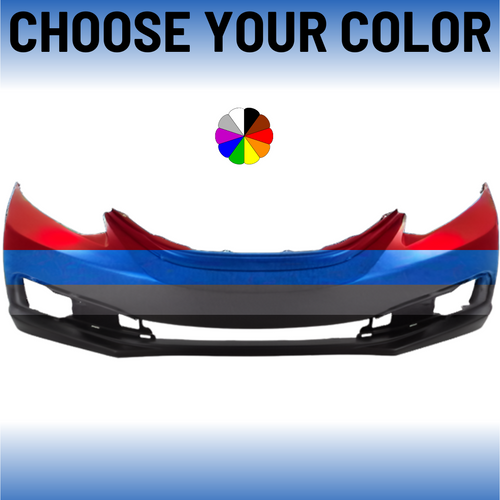Front Bumper Cover For 2013-2015 Honda Civic Sedan