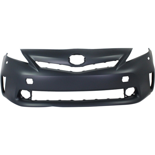 Front Bumper Cover For 2012-2014 Toyota Prius CAPA Halogen With Collision