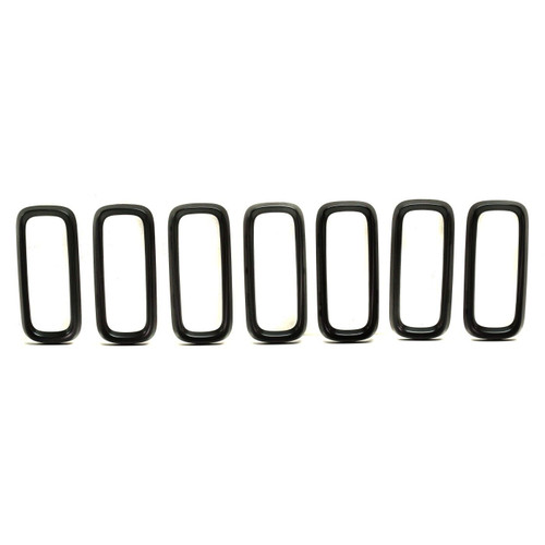 Black Grille Trim Ring Set For 2015-2018 Jeep Renegade