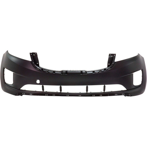 Primed Front Bumper Cover For 2015-2018 KIA Sedona Without Sensors