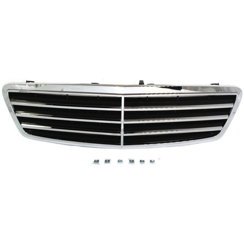 Front Girlle For 2001-2007 Mercedes Benz C-Class Black With Chrome