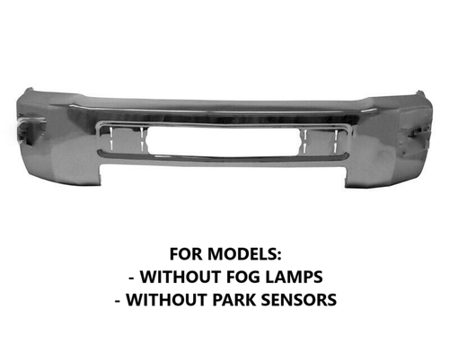 Chrome Front Bumper For 2015-2019 Chevrolet Silverado 2500HD/3500HD Without Fog Lights