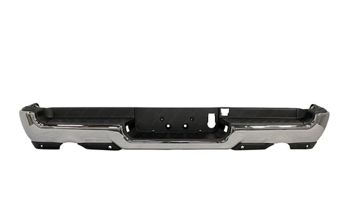 Chrome Rear Step Bumper For Dodge RAM 1500 With Sensors and Dual Exhaust