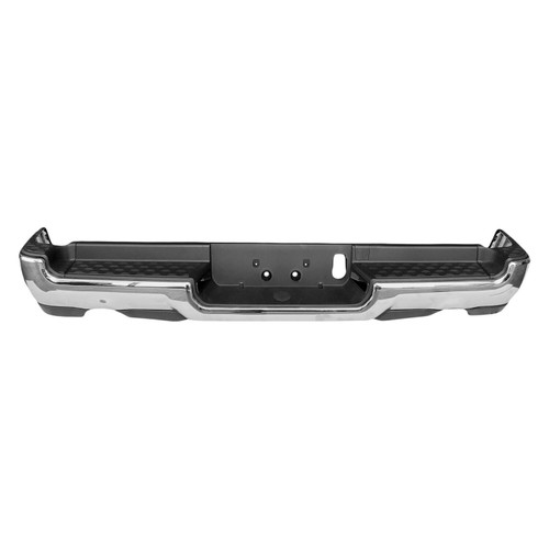 Chrome Rear Bumper Assembly For 2019-2024 Dodge Ram 1500 With Dual Exhaust Without Sensors