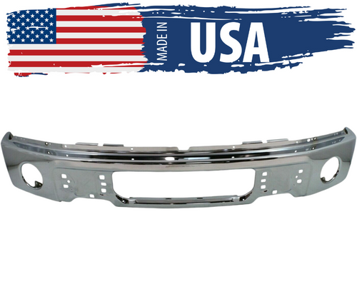 USA Made Front Chrome Bumper For 2009-2014 Ford F-150 With Fog Lights