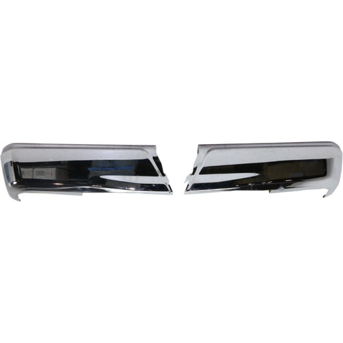 Rear Chrome Bumper End Set For 2015-2020 Ford F-150 Without Sensors