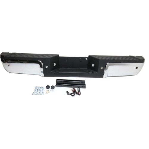 Rear Step Bumper For 2013-2016 Ford F-250 Super Duty Chrome With Sensor