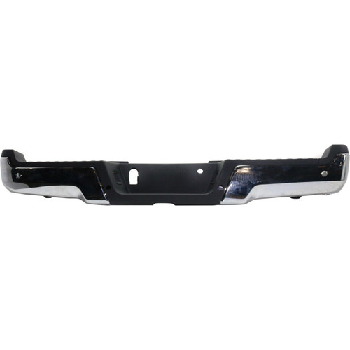 Rear Step Bumper Face Bar Chrome For 2017-2022 Ford F-250/F-350/F-450 With Sensor