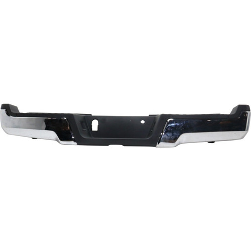 Rear Step Bumper Face Bar Chrome For 2017-2022 Ford F-250/F-350/F-450 Without Sensor/Rebar
