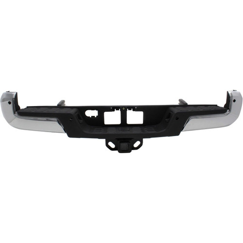 Rear Step Bumper Face Bar Chrome For 2016-2017 Toyota Tacoma With Sensor/Tow
