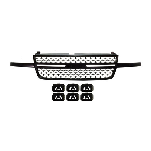 Front Grille For Chevrolet Silverado 1500/2500/3500 Black