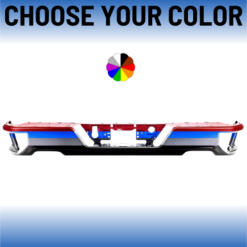 Paintable Rear Bumper For 2019-2025 GMC Sierra 1500/Chevrolet Silverado 1500 Without Sensors