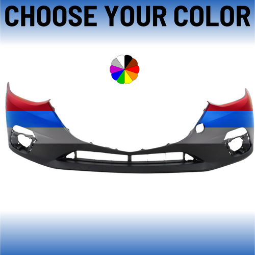 Front Bumper Cover For Mazda 3 Sport Sedan 2014-2016