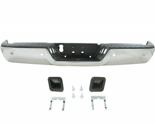 Complete Chrome Rear Step Bumper Assembly For 2009-2018 RAM  1500