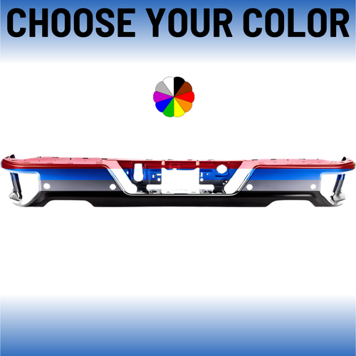 Paintable Rear Bumper For 2019-2025 GMC Sierra 1500/Chevrolet Silverado 1500 With Sensors