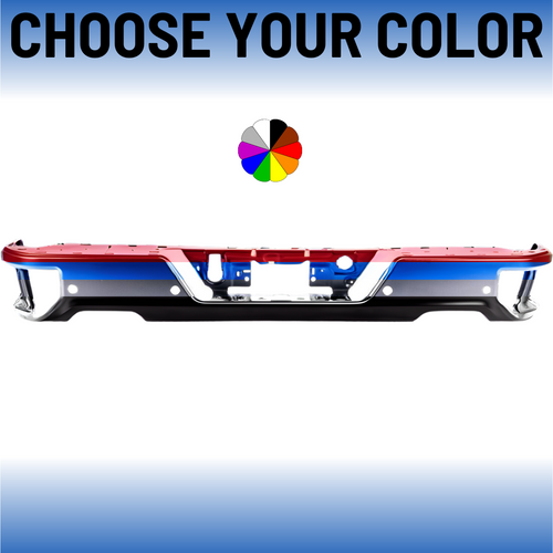 Paintable Rear Bumper For 2019-2025 GMC Sierra 1500/Chevrolet Silverado 1500 With Sensors