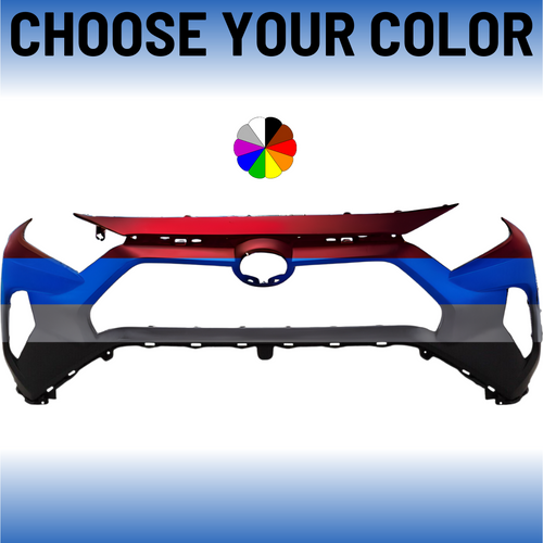 Front Bumper Cover For 2019-2024 Toyota RAV 4 Without Sensors