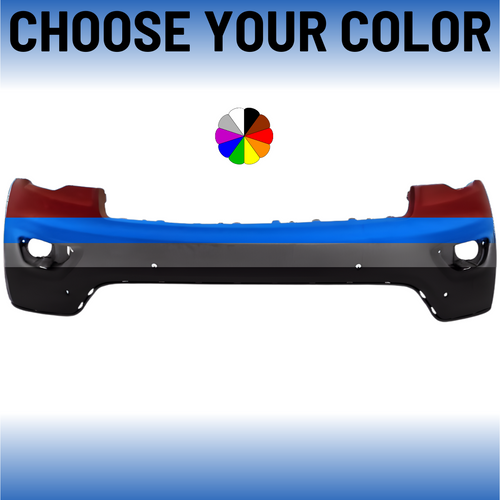 Front Bumper Cover For 2017-2021 Jeep Grand Cherokee With Park Sensors