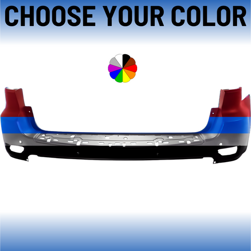 Rear Upper Bumper Cover For 2016-2021 Jeep Grand Cherokee With 4 Sensor Holes Without Blind Spot Brackets