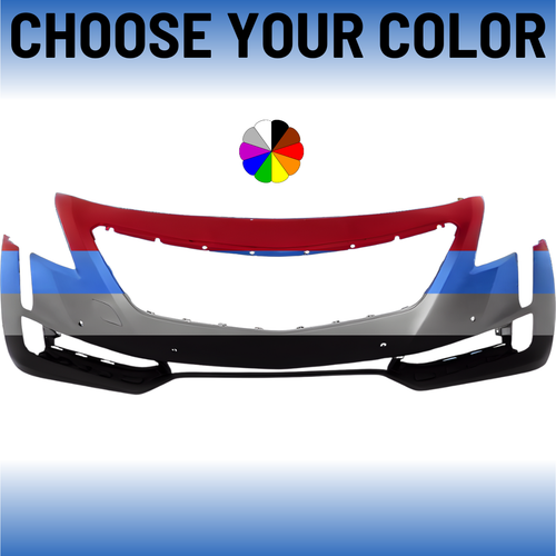 Front Bumper Cover For 2016-2018 Cadillac CT6 With 4 Sensor Holes No Adaptive Cruise