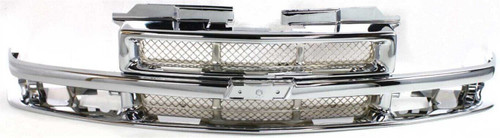 Chrome Grille Assembly For 1998-2004 Chevrolet S10 1998-2005 Blazer