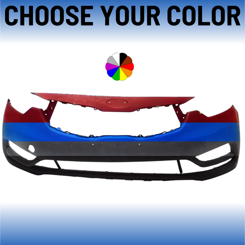 Primed Front Bumper Cover For 2014-2016 Forte EX/LX