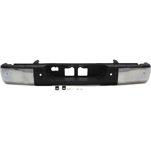 Rear Step Bumper Face Bar Chrome For 2014-2019 Toyota Tundra With Sensors