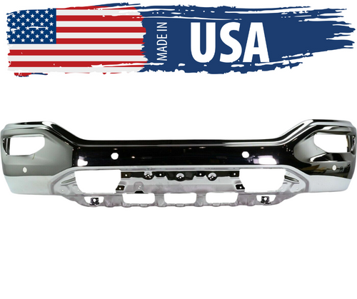 USA Made Chrome Front Bumper For 2016-2018 GMC Sierra 1500 With Sensor Holes