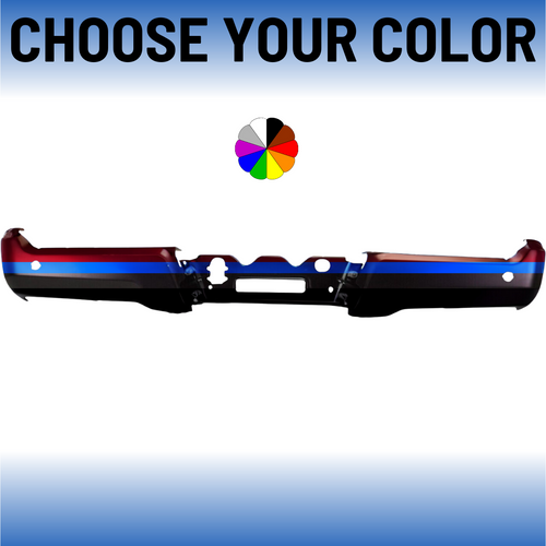 Rear Step Bumper For 2017-2022 Ford F-250 Super Duty With Sensor Holes Without Rebar Primed Rear Step Bumper For 2017-2022 Ford F-250 Super Duty With Sensor Holes Without Rebar Primed